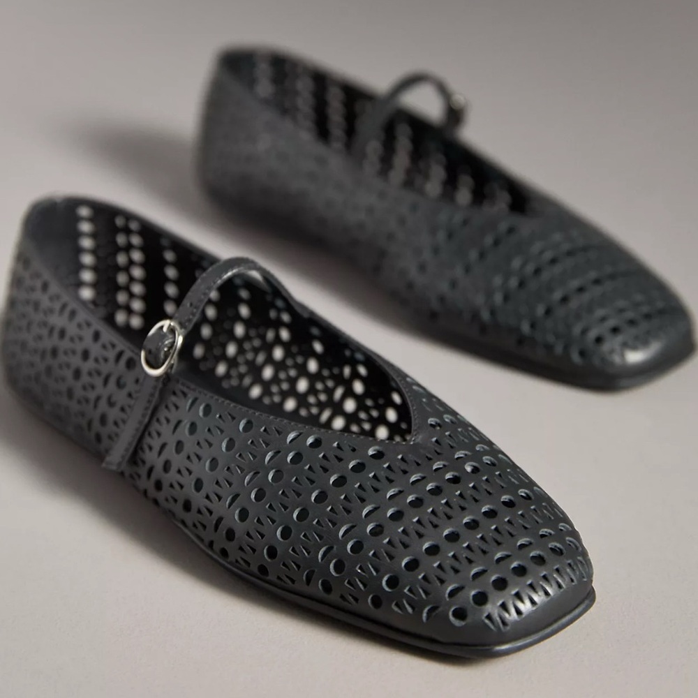 JEFFREY CAMPBELL KHLOE EYELET MARY JANE FLATS